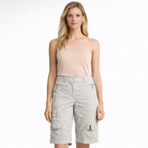 Jamie Sadock Golf Capri Shorts Light Gray Size 14 Stretch Athletic Performance